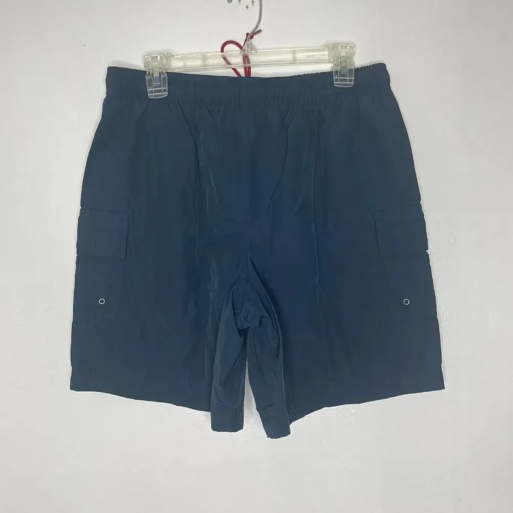Polo Sport Ralph Lauren Navy Blue Swim Trunks Large Red Drawstring Mesh Lined
